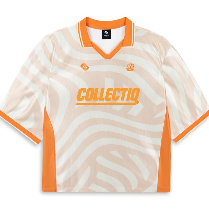 Wavy Petal Soccer Jersey Off White