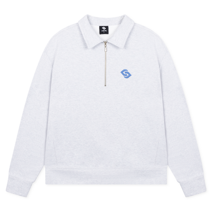 Derby Stakes Half Zip Light Gray Marl