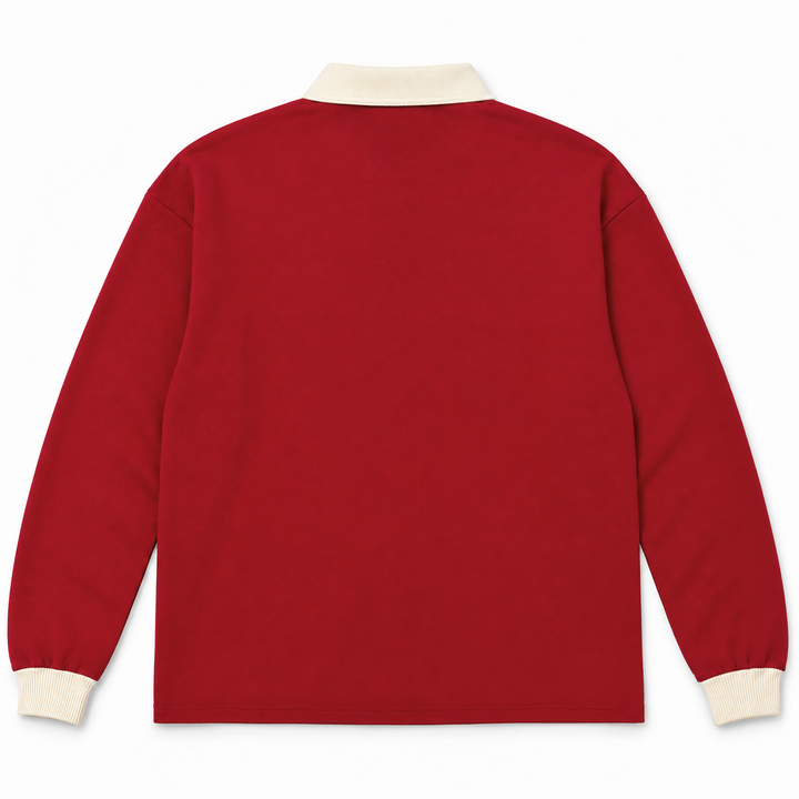 Moritz Soleil Knit Polo Deep Red