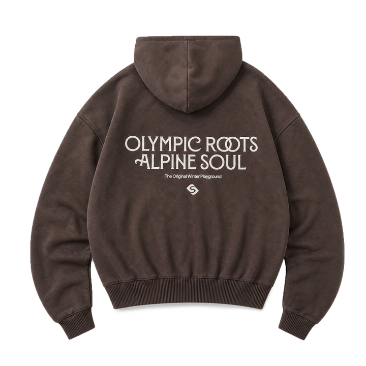Olympic Roots Zip Hoodie Peppercorn