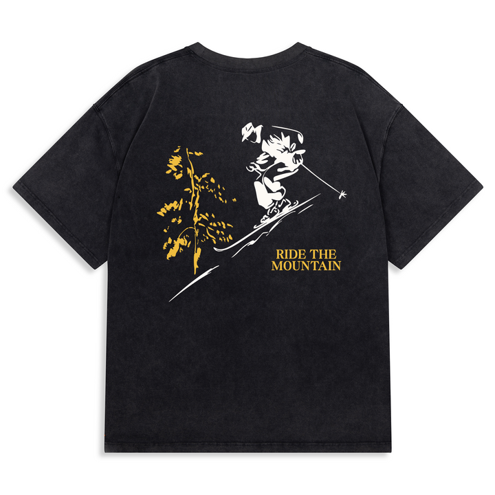 Ride The Mountain Tee Faded Black