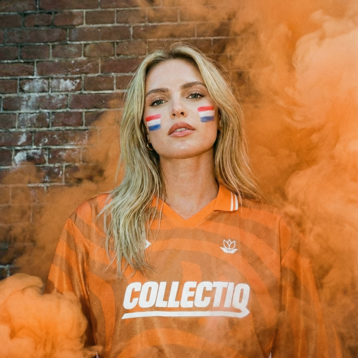 Wavy Petal Soccer Jersey Orange