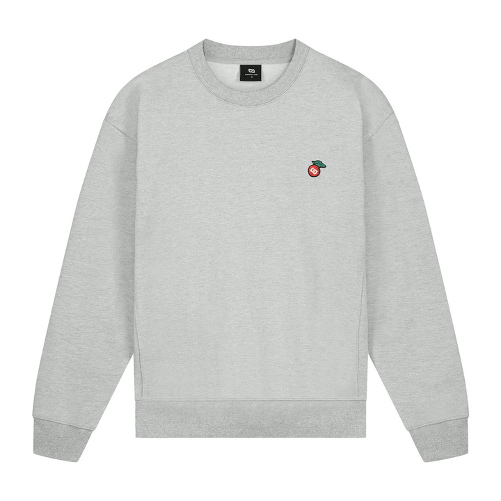 Grape Crewneck Light Gray Marl