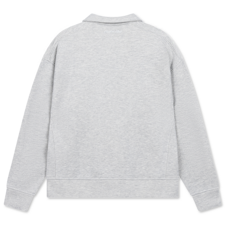 Logo Quarter Zip Light Gray Marl