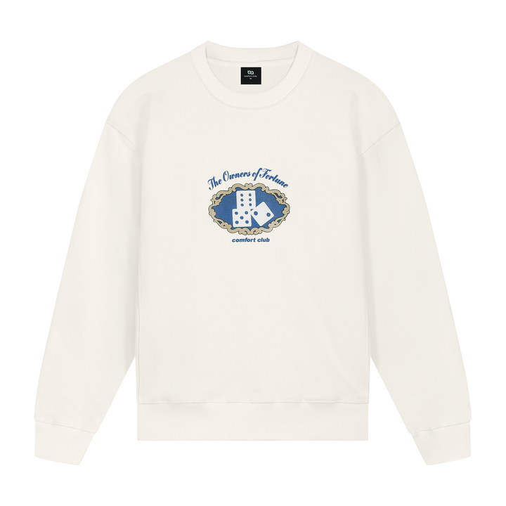 Dices Crewneck Ivory White