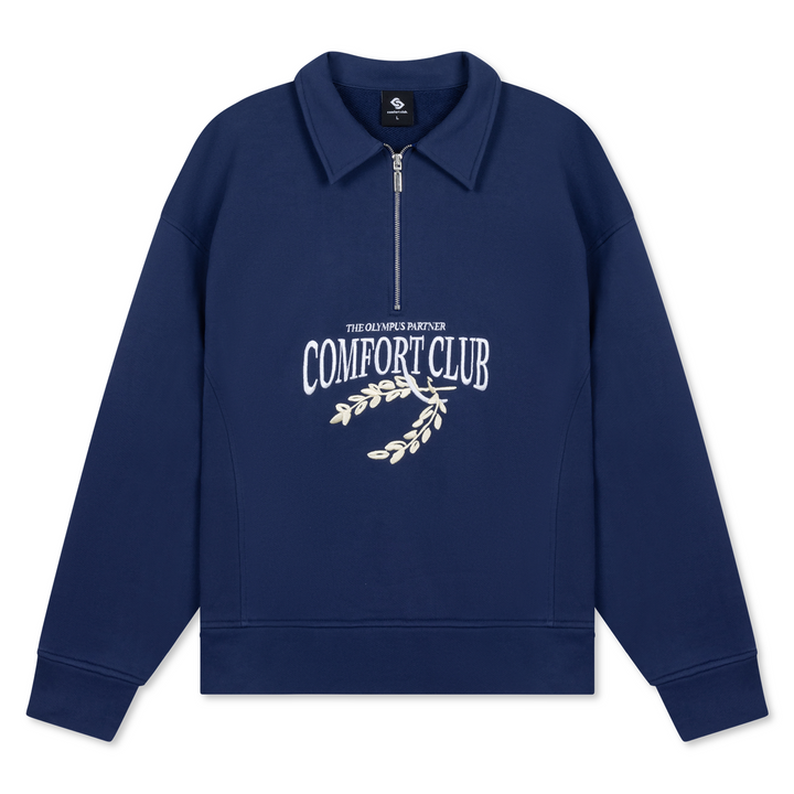 Laurel Half Zip Medieval Blue